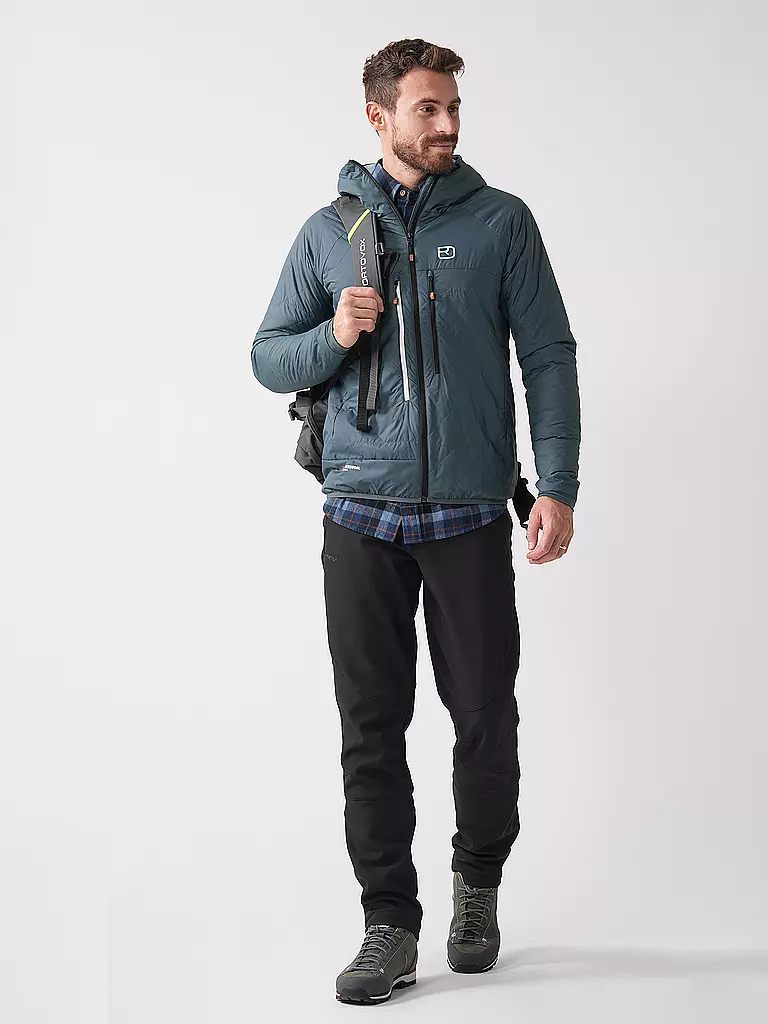 ORTOVOX | Iso giacca da uomo Piz Boé Swisswool | Petrolio