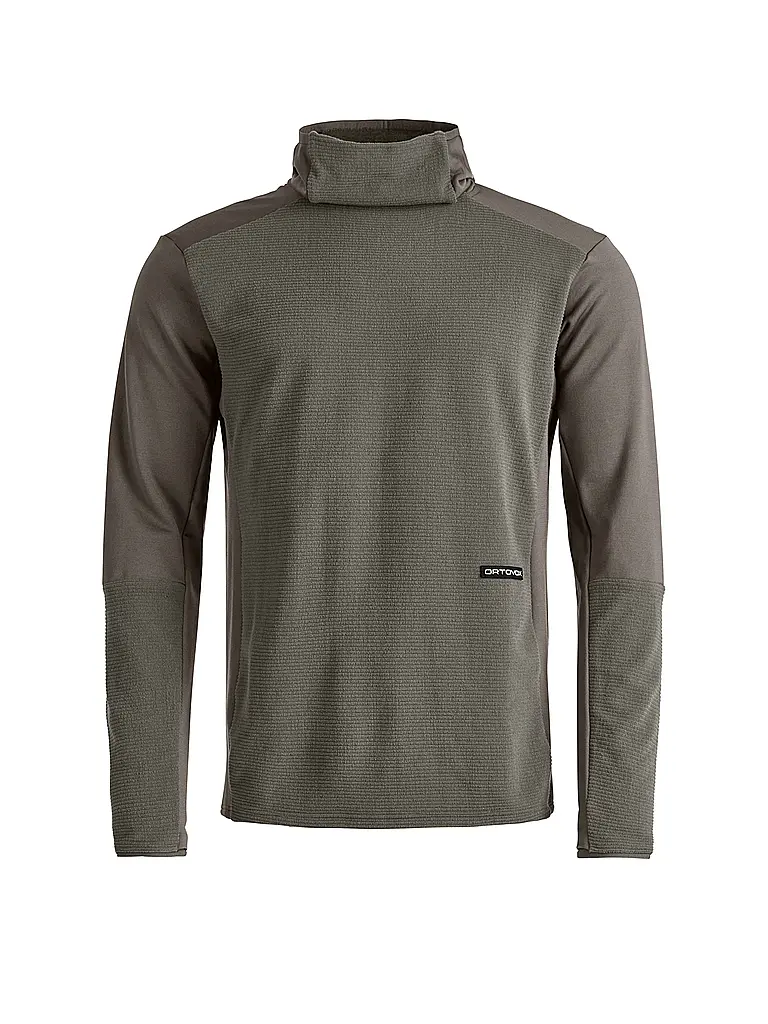 ORTOVOX | Maglia funzionale da uomo con cappuccio in pile a coste | Marrone chiaro