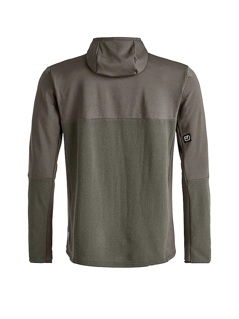 ORTOVOX | Maglia funzionale da uomo con cappuccio in pile a coste | Marrone chiaro