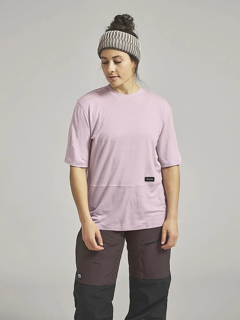 ORTOVOX | Maglietta funzionale da donna Patch 185 Merino | Rosa