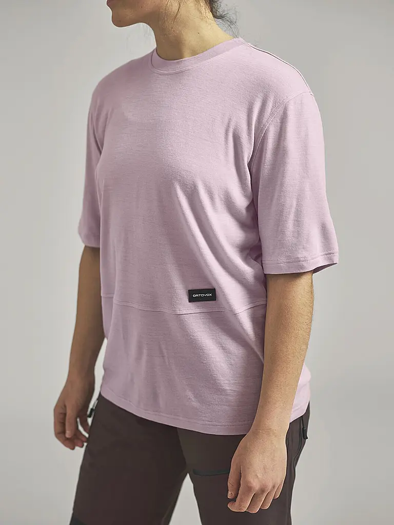 ORTOVOX | Maglietta funzionale da donna Patch 185 Merino | Rosa