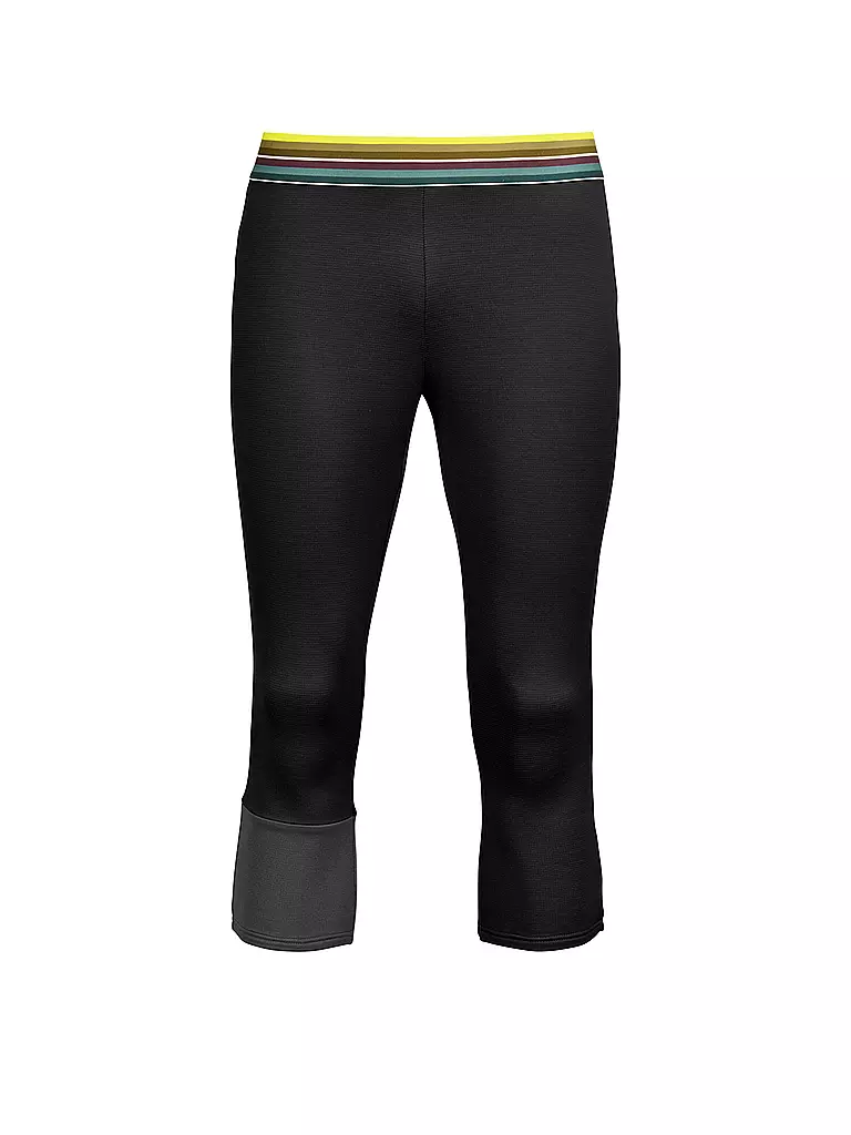 ORTOVOX | Pantalone intimo da uomo Fleece Light 3/4 | Nero