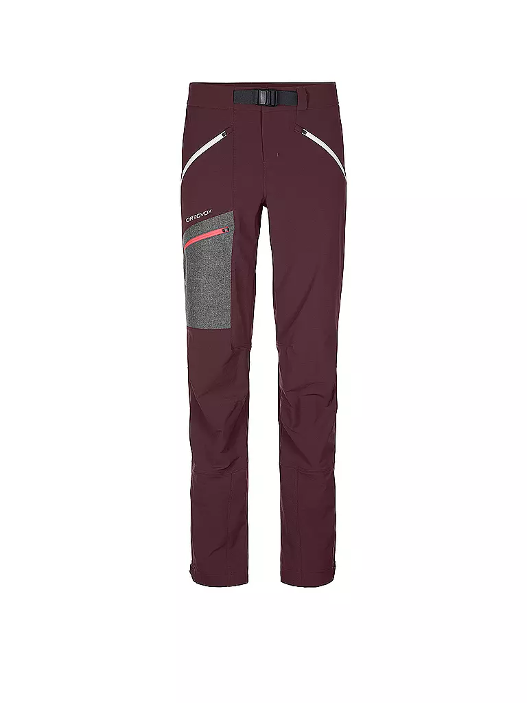 ORTOVOX | Pantaloni da sci alpinismo Cevedale da donna | Rosso scuro