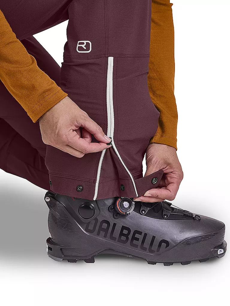 ORTOVOX | Pantaloni da sci alpinismo Cevedale da donna | Rosso scuro