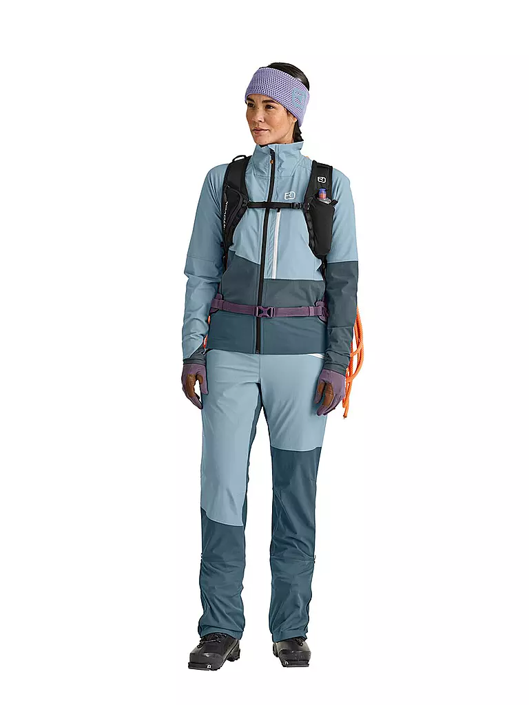 ORTOVOX | Pantaloni da sci alpinismo softshell da donna Punta Berrino | Blu chiaro
