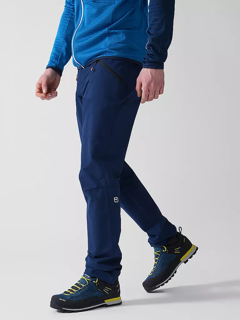 ORTOVOX | Pantaloni da trekking softshell da uomo Seceda | Blu scuro