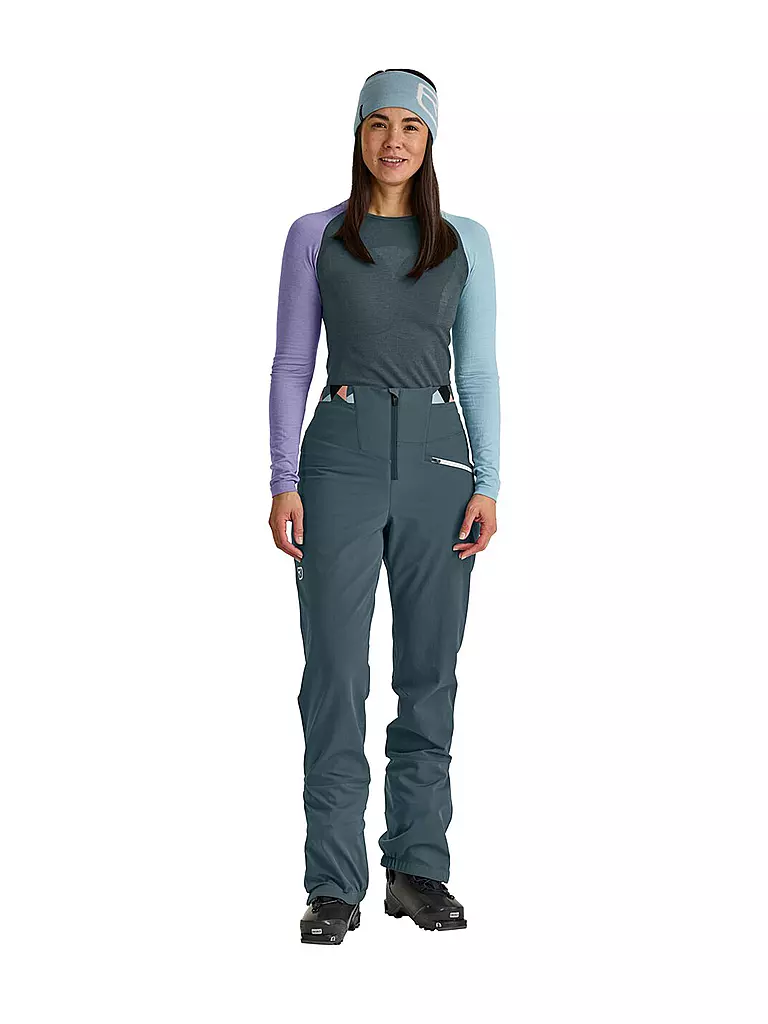 ORTOVOX | Pantaloni softshell da turismo da donna Punta Berrino Stretch | Petrolio
