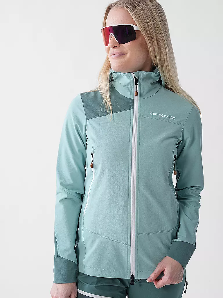 ORTOVOX | Softshell Pala Hoodie da donna | Menta
