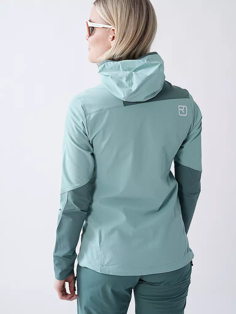 ORTOVOX | Softshell Pala Hoodie da donna | Menta