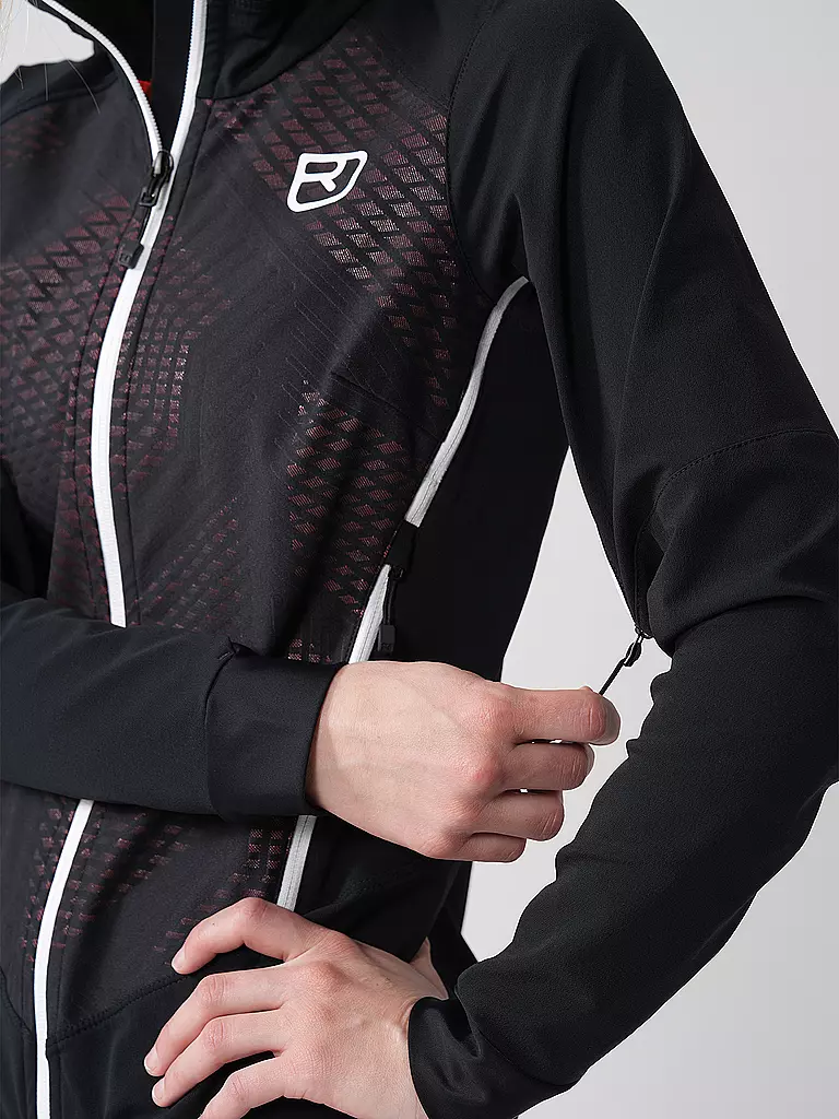 ORTOVOX | Softshelljacke da donna Col Becchei con cappuccio | Nero