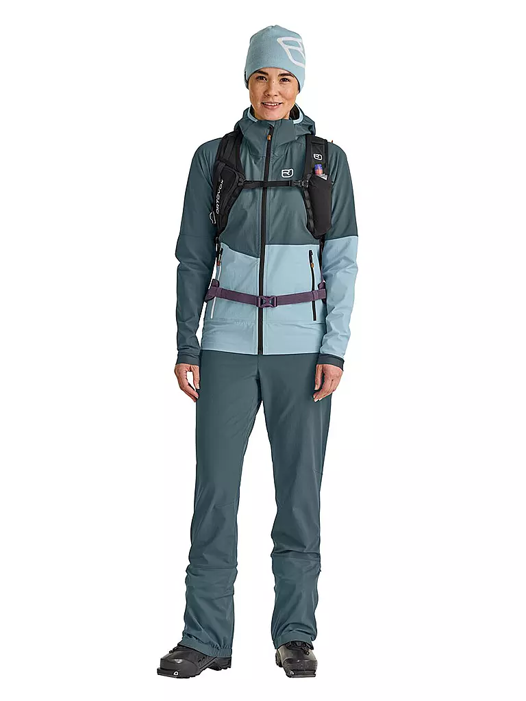ORTOVOX | Softshelljacke Punta Berrino Hoodie da donna | Petrolio