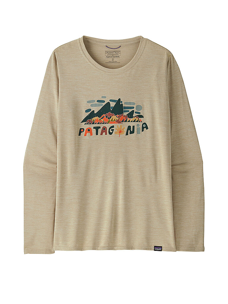 Maglietta funzionale da donna a maniche lunghe Capilene® Cool Daily Graphic beige XL