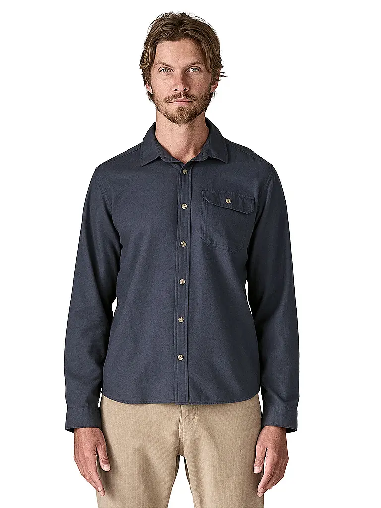 PATAGONIA | Camicia da uomo Cotton in Conversion Lightweight Fjord Flannel | Blu scuro