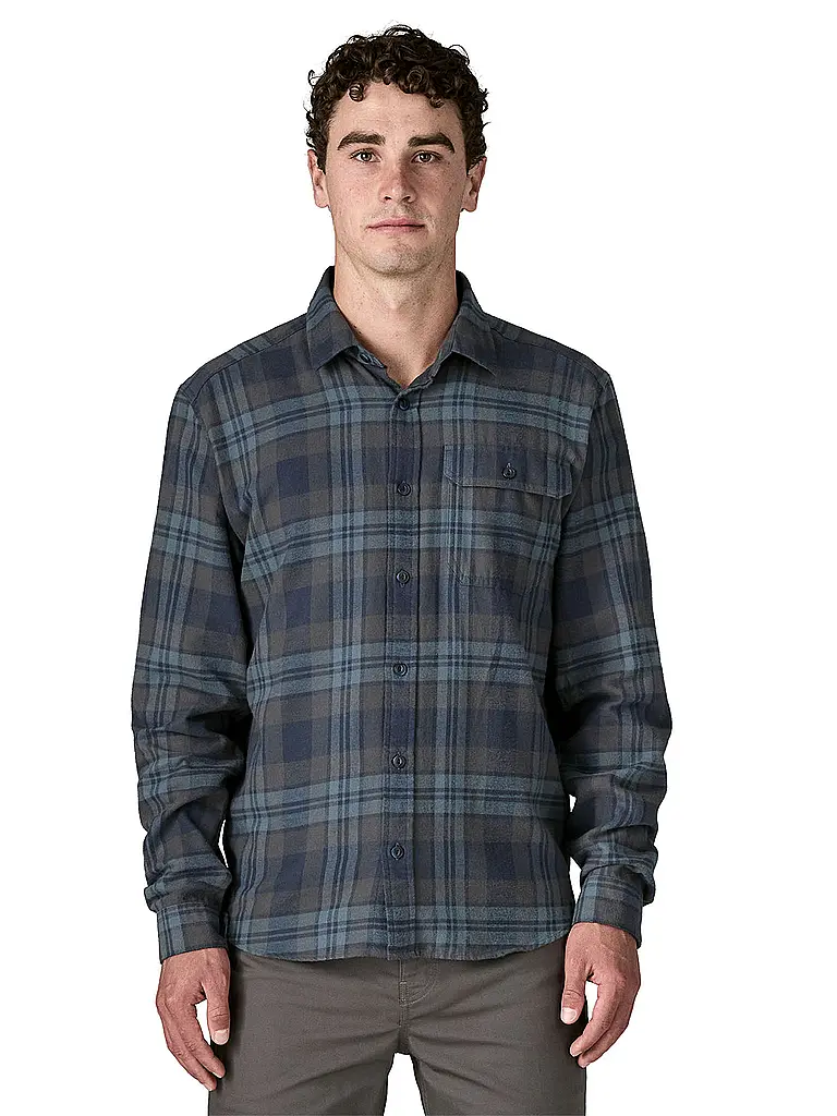 PATAGONIA | Camicia da uomo Cotton in Conversion Lightweight Fjord Flannel | Blu scuro