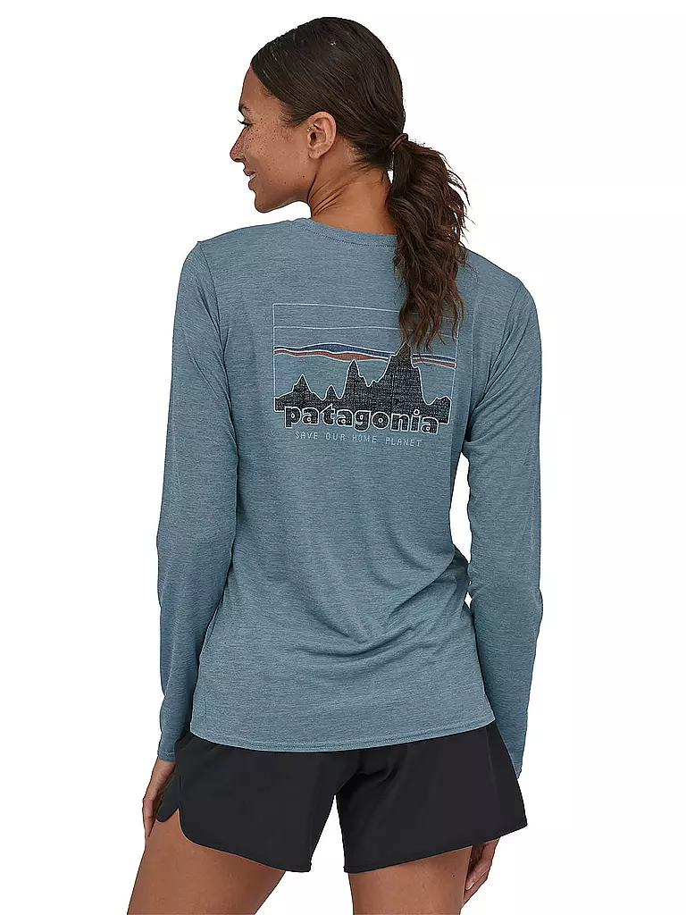 PATAGONIA | Damen Funktionsshirt Long-Sleeved Capilene® Cool Daily Graphic | Grigio