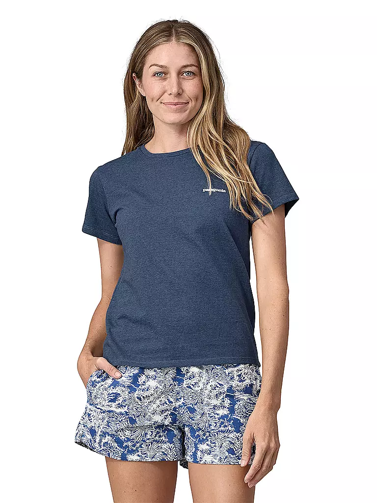 PATAGONIA | Damen T-Shirt P-6 Logo Responsibili | Blu