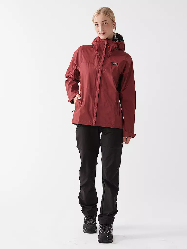 PATAGONIA | Damen Wanderjacke Torrentshell 3L | Rosso scuro