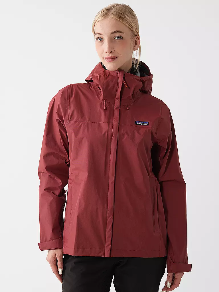 PATAGONIA | Damen Wanderjacke Torrentshell 3L | Rosso scuro