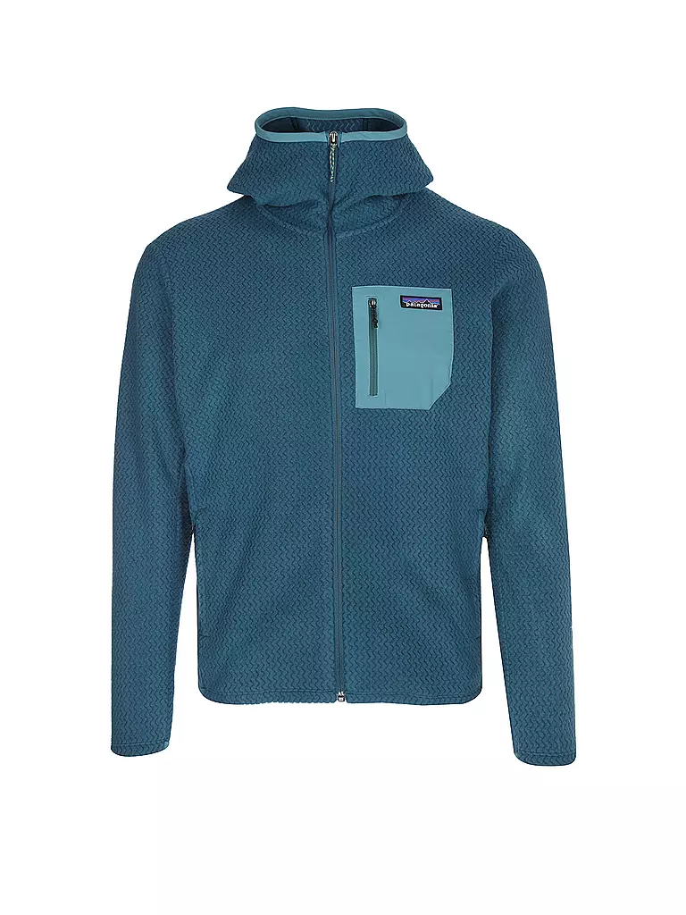 PATAGONIA | Giacca in pile da uomo R1® Air con cappuccio e zip integrale | Petrolio