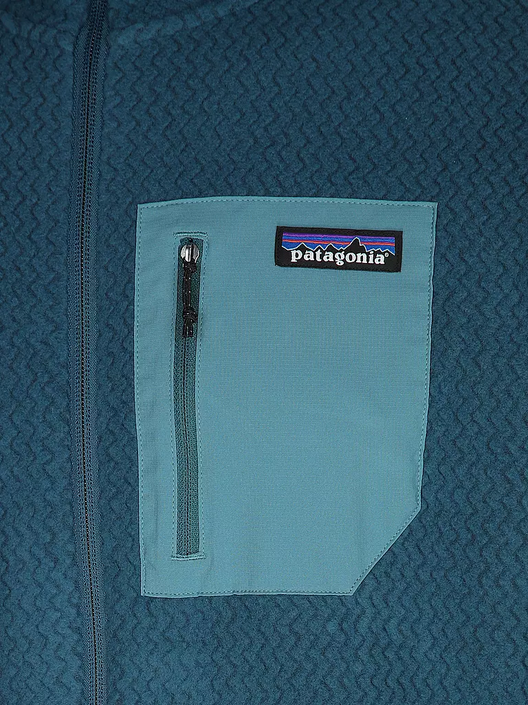 PATAGONIA | Giacca in pile da uomo R1® Air con cappuccio e zip integrale | Petrolio