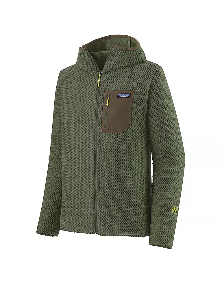 PATAGONIA | Herren Fleecejacke R1® Air Full-Zip Hoodie | Verde scuro