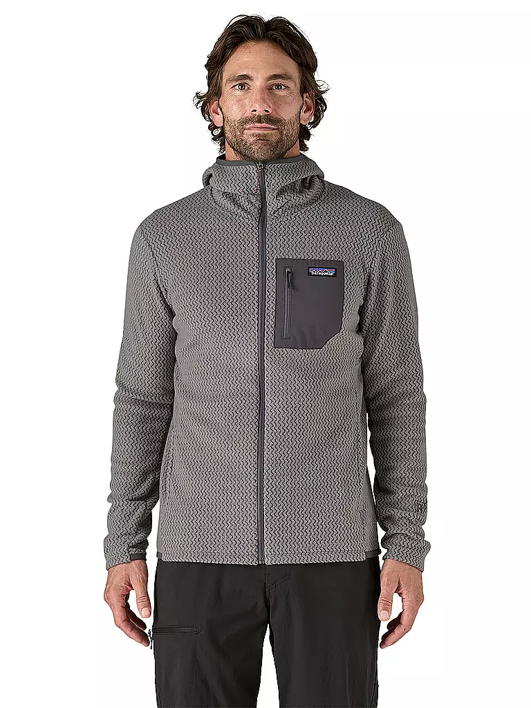 PATAGONIA | Herren Fleecejacke R1® Air Full-Zip Hoodie | Grigio
