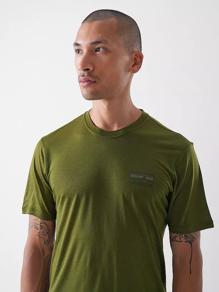 PATAGONIA | Maglietta tecnica da uomo Capilene® Cool Merino | Oliva