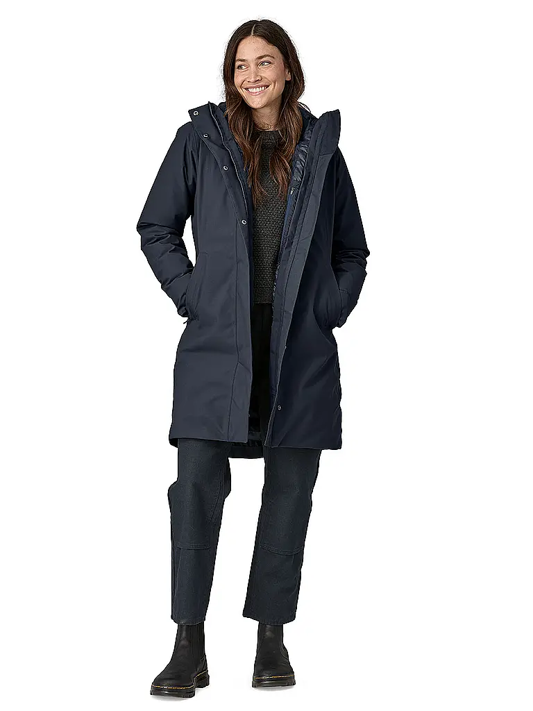 PATAGONIA | Parka invernale da donna Tres 3-in-1 con cappuccio in piuma | Blu scuro