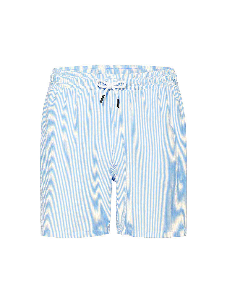 Badeshorts da uomo a righe azzurro XL