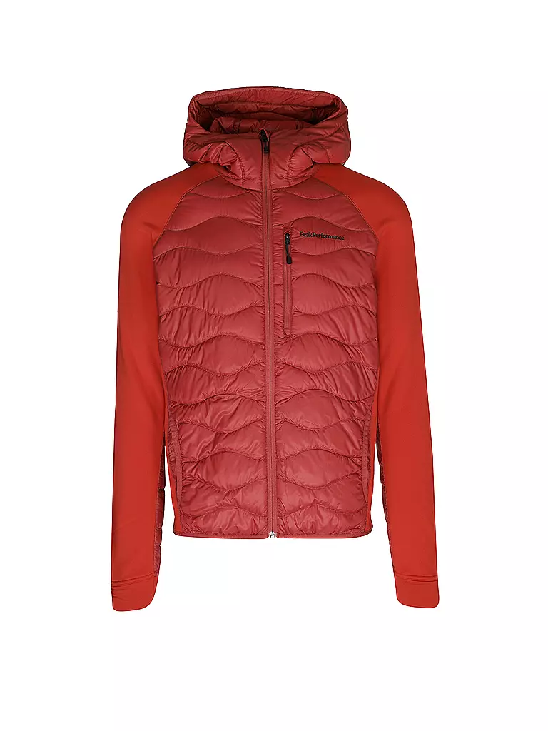 PEAK PERFORMANCE | Herren Freizeitjacke Helium Down Hybrid Hoodie | Rosso