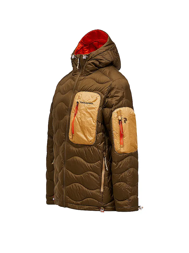 PEAK PERFORMANCE | Piumino da uomo Helium Utility con cappuccio | Marrone chiaro