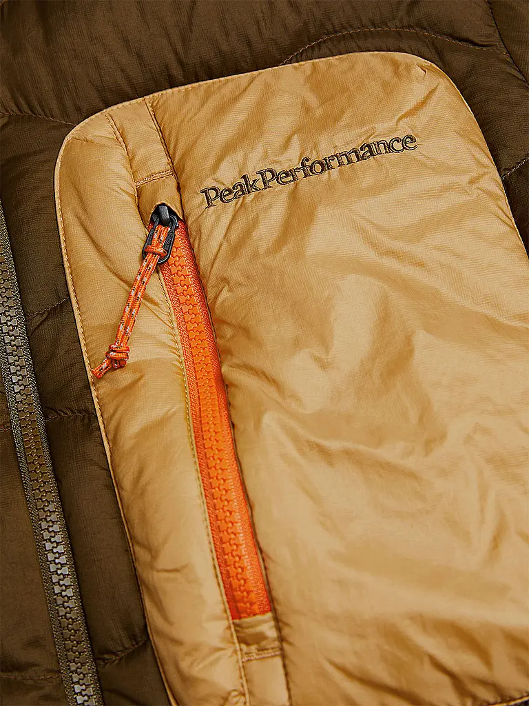 PEAK PERFORMANCE | Piumino da uomo Helium Utility con cappuccio | Marrone chiaro