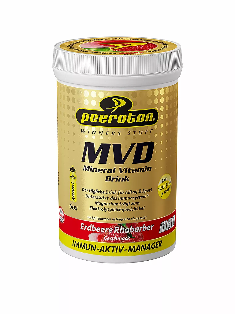 PEEROTON | Bevanda in polvere MVD Fragola/Rabarbaro 300g | Multicolore