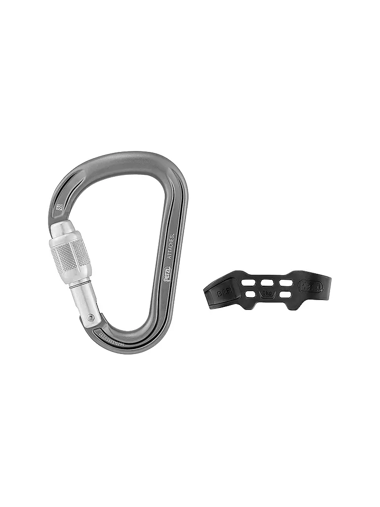 PETZL | Moschettone Attache Bar Screw Lock | Grigio