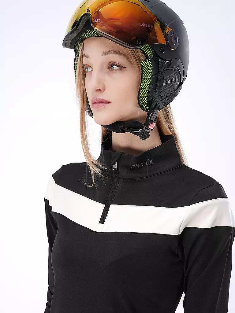 PHENIX | Damen Unterzieh Zipshirt Space Hunter | Nero