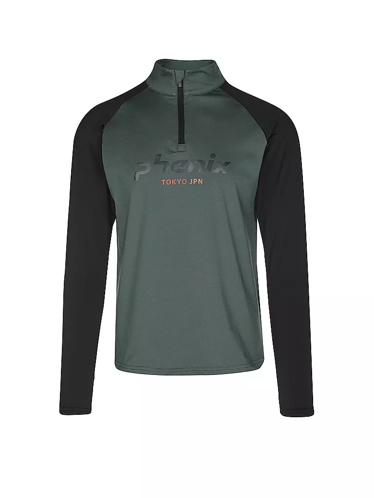 PHENIX | Herren Unterzieh Zipshirt  PH Logo Inner | Verde scuro