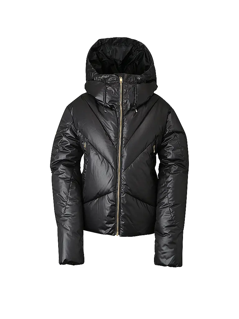 PHENIX | Pantaloni da sci da donna con taglio irregolare e imbottitura in piuma | Nero