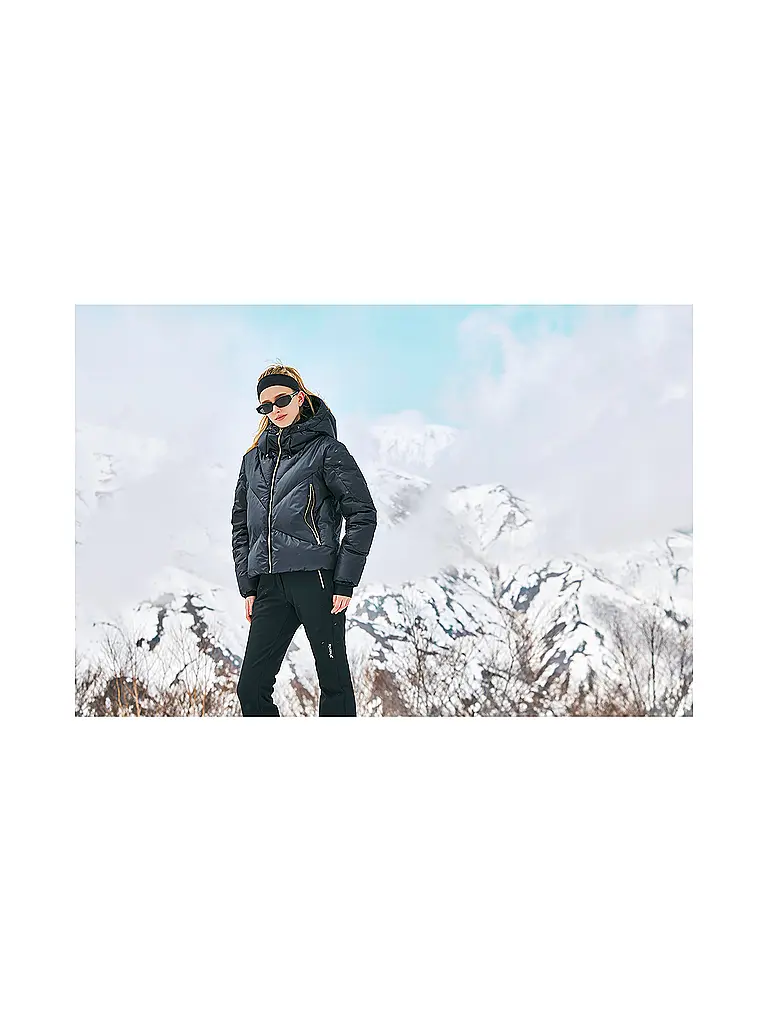 PHENIX | Pantaloni da sci da donna con taglio irregolare e imbottitura in piuma | Nero