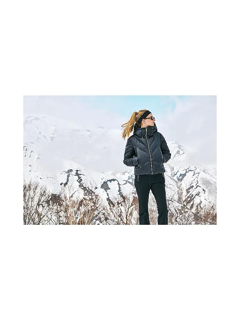 PHENIX | Pantaloni da sci da donna con taglio irregolare e imbottitura in piuma | Nero