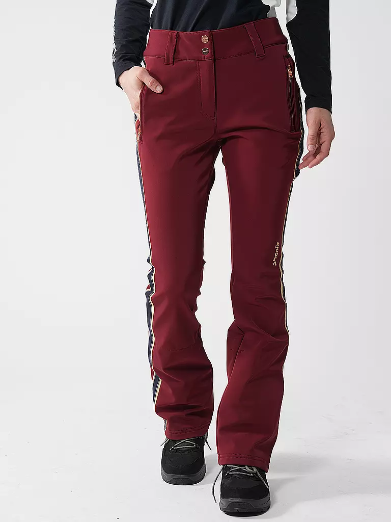 PHENIX | Pantaloni da sci da donna | Rosso scuro