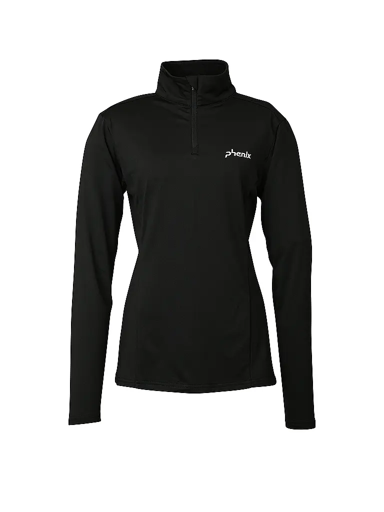 PHENIX | Zipshirt intimo da donna Basic Set In Sleeve 1/2 | Nero
