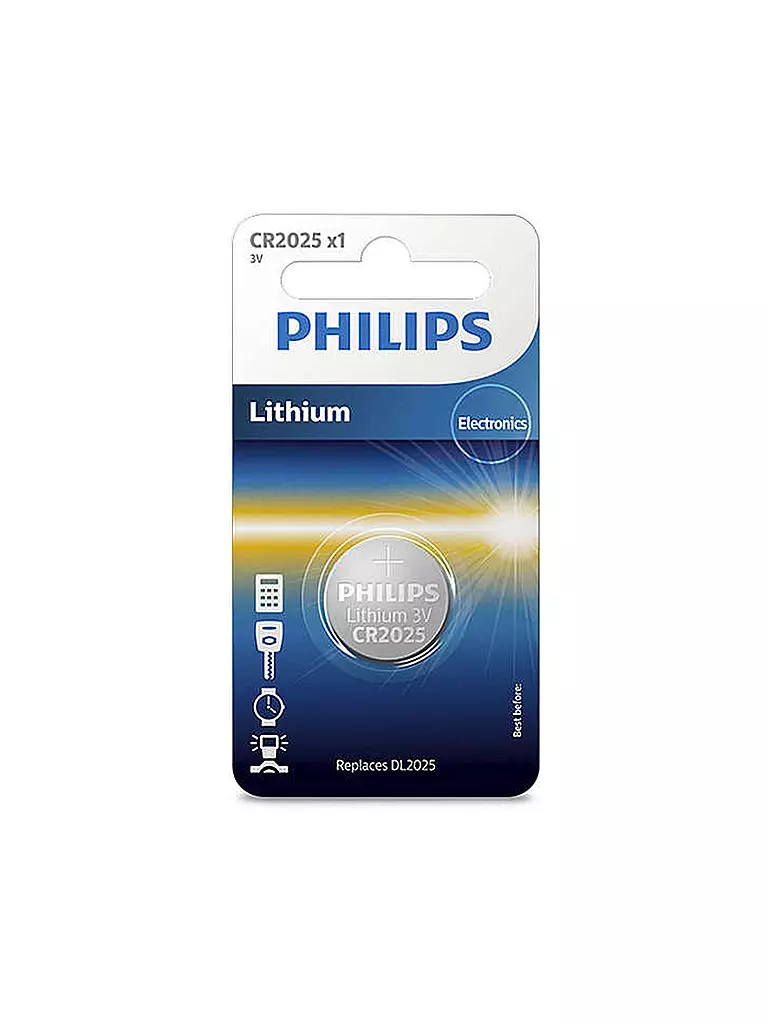 PHILIPS | Batterie CR2025 3V | Argento