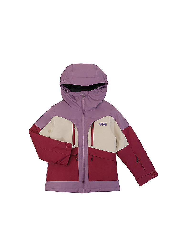 Giacca da sci da ragazza Miniakoon rosso scuro 152-158