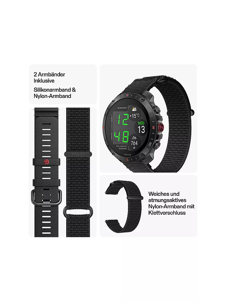 POLAR | Fitness-Smartwatch Grit X2 Pro | Nero