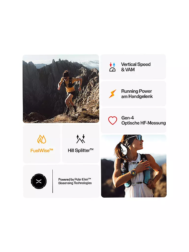 POLAR | Fitness-Smartwatch Grit X2 Pro | Nero