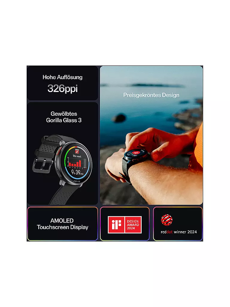 POLAR | GPS-Multisportuhr Vantage V3 S-L | Nero