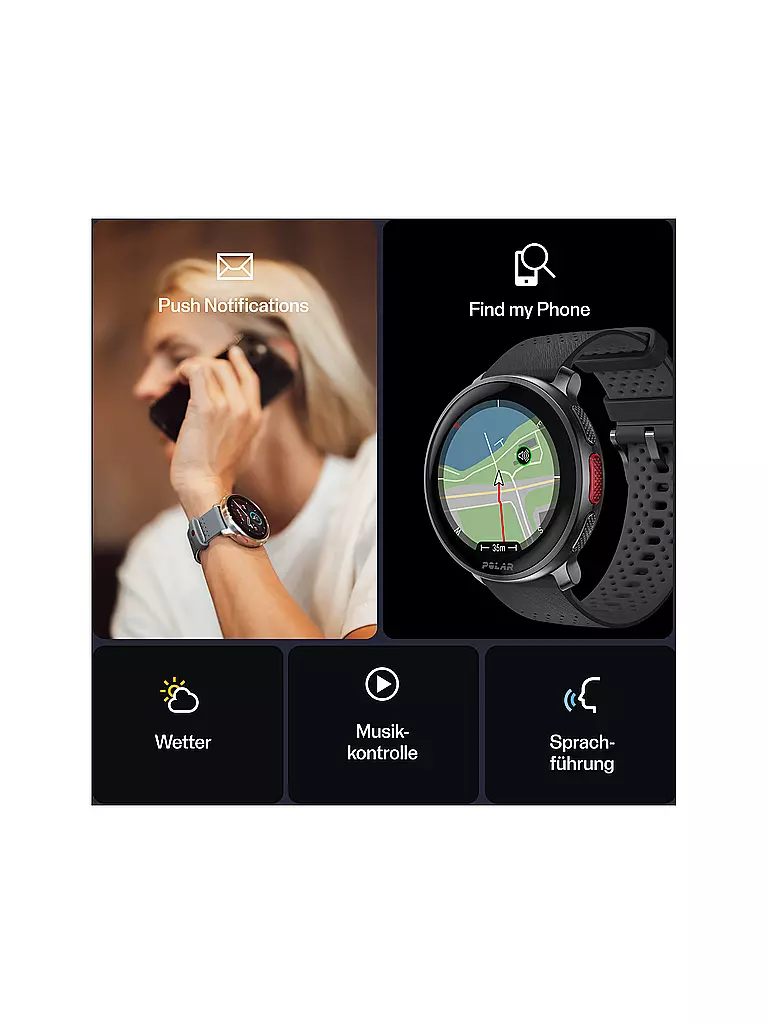 POLAR | GPS-Multisportuhr Vantage V3 S-L | Nero