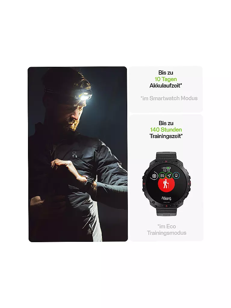 POLAR | Orologio multisport outdoor Grit X2 Pro | Nero