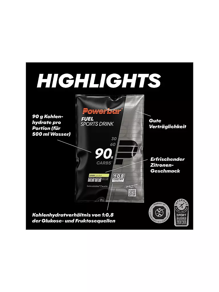 POWER BAR | Bevanda in polvere Fuel Sports Drink al limone | Multicolore