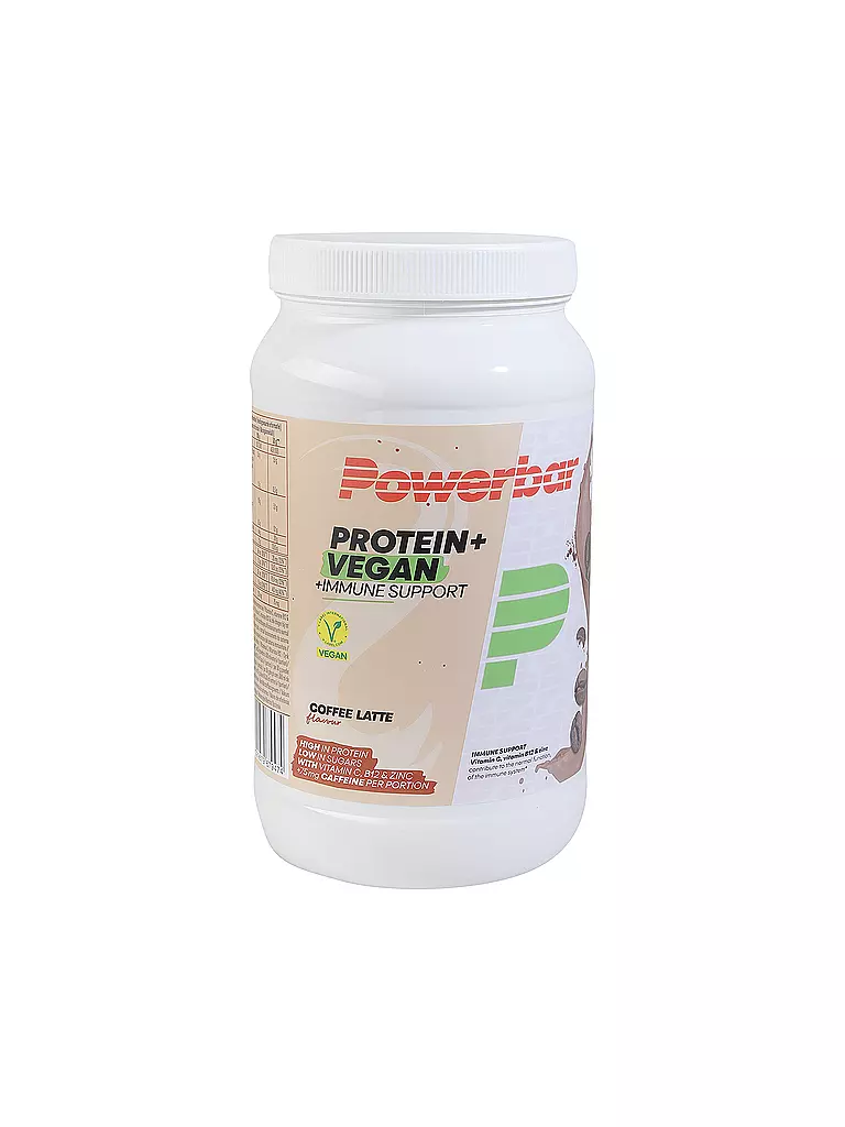 POWER BAR | Bevanda in polvere Protein+Vegan Immune 570g Caffè/Latte | Bianco